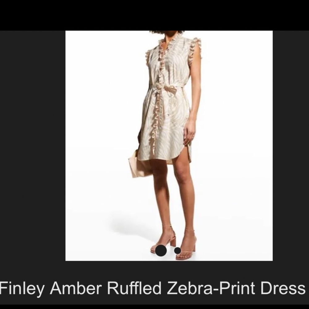 Finley ruffled zebra print dress NEW!